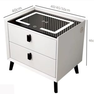 Charging, lightning and Bluetooth speaker bedside table